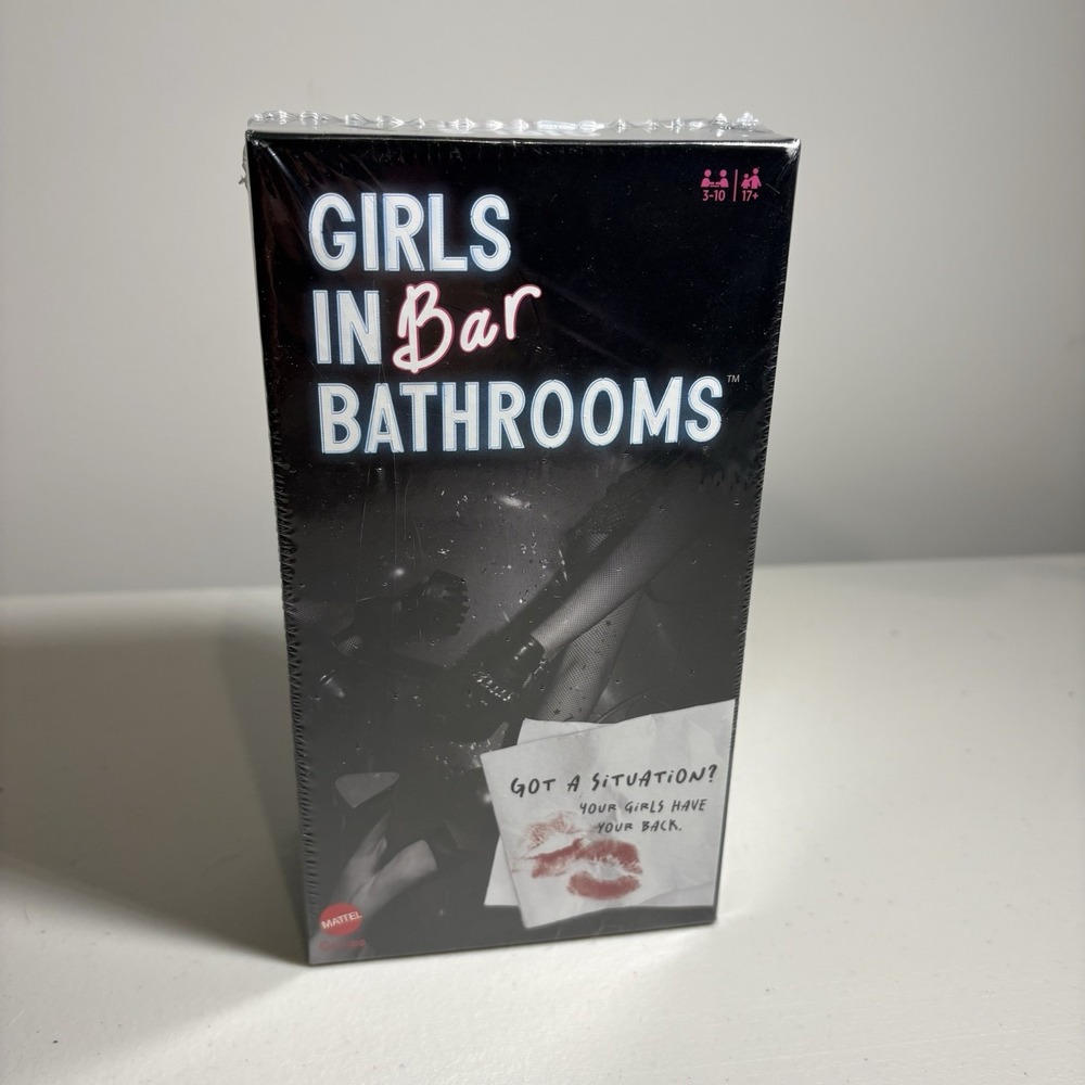 Girls in Bar Bathrooms Adult Party Card Game for Women SEALED Mattel 2024